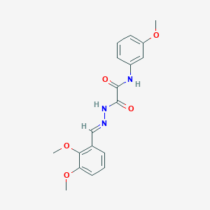 molecular formula C18H19N3O5 B5607592 2-[2-(2,3-dimethoxybenzylidene)hydrazino]-N-(3-methoxyphenyl)-2-oxoacetamide CAS No. 357267-51-7