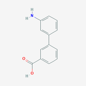 molecular formula C13H11NO2 B056076 3'-Amino-[1,1'-biphenyl]-3-carboxylic acid CAS No. 124221-71-2