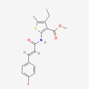 methyl 4-ethyl-2-{[3-(4-fluorophenyl)acryloyl]amino}-5-methyl-3-thiophenecarboxylate