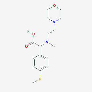 molecular formula C16H24N2O3S B5607621 [methyl(2-morpholin-4-ylethyl)amino][4-(methylthio)phenyl]acetic acid 