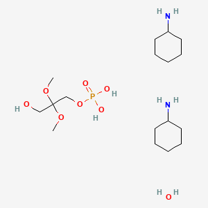 molecular formula C17H41N2O8P B560764 Dihydroxyacetone phosphate dimethyl*keta L DI(monocy CAS No. 102783-60-8