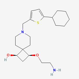 (1R,3S)-3-(2-aminoethoxy)-7-[(5-cyclohexylthiophen-2-yl)methyl]-7-azaspiro[3.5]nonan-1-ol