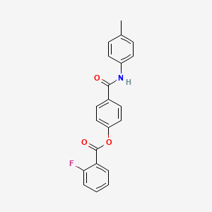 4-{[(4-methylphenyl)amino]carbonyl}phenyl 2-fluorobenzoate