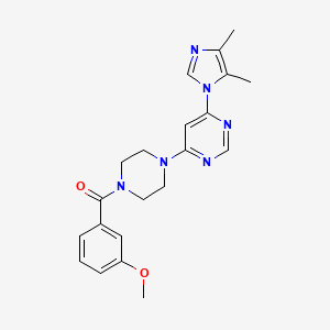 molecular formula C21H24N6O2 B5607707 4-(4,5-dimethyl-1H-imidazol-1-yl)-6-[4-(3-methoxybenzoyl)-1-piperazinyl]pyrimidine 