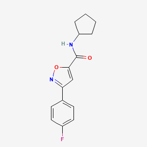 N-cyclopentyl-3-(4-fluorophenyl)-5-isoxazolecarboxamide