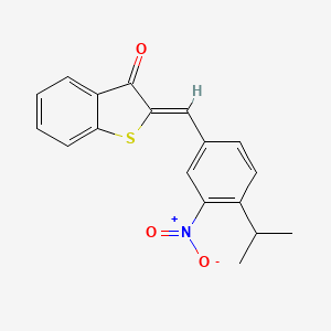 molecular formula C18H15NO3S B5607744 2-(4-isopropyl-3-nitrobenzylidene)-1-benzothiophen-3(2H)-one 