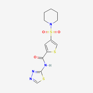 4-(1-piperidinylsulfonyl)-N-1,3,4-thiadiazol-2-yl-2-thiophenecarboxamide