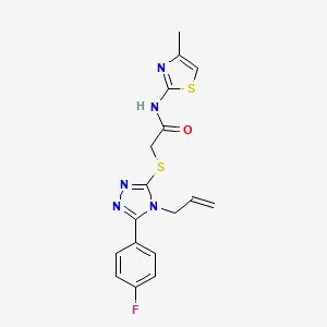 2-{[4-allyl-5-(4-fluorophenyl)-4H-1,2,4-triazol-3-yl]thio}-N-(4-methyl-1,3-thiazol-2-yl)acetamide