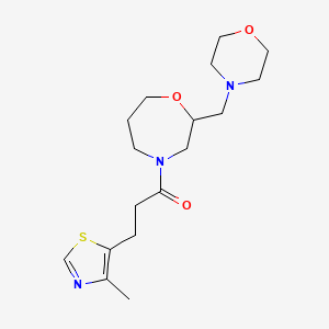 4-[3-(4-methyl-1,3-thiazol-5-yl)propanoyl]-2-(4-morpholinylmethyl)-1,4-oxazepane