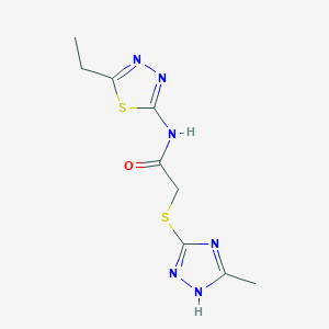 N-(5-ethyl-1,3,4-thiadiazol-2-yl)-2-[(5-methyl-4H-1,2,4-triazol-3-yl)sulfanyl]acetamide