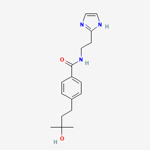 molecular formula C17H23N3O2 B5607812 4-(3-hydroxy-3-methylbutyl)-N-[2-(1H-imidazol-2-yl)ethyl]benzamide 