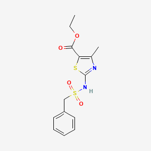 ETHYL 4-METHYL-2-(PHENYLMETHANESULFONAMIDO)-1,3-THIAZOLE-5-CARBOXYLATE