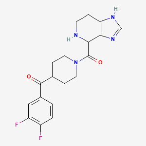 molecular formula C19H20F2N4O2 B5607827 (3,4-difluorophenyl)[1-(4,5,6,7-tetrahydro-1H-imidazo[4,5-c]pyridin-4-ylcarbonyl)-4-piperidinyl]methanone dihydrochloride 