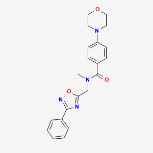 N-methyl-4-(4-morpholinyl)-N-[(3-phenyl-1,2,4-oxadiazol-5-yl)methyl]benzamide