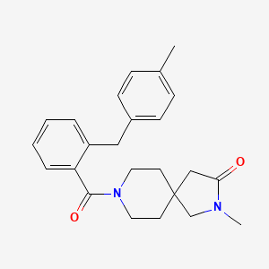 molecular formula C24H28N2O2 B5607851 2-methyl-8-[2-(4-methylbenzyl)benzoyl]-2,8-diazaspiro[4.5]decan-3-one 