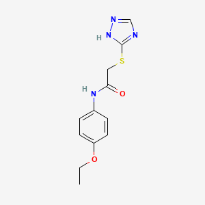 molecular formula C12H14N4O2S B5607858 N-(4-ethoxyphenyl)-2-(1H-1,2,4-triazol-3-ylthio)acetamide 