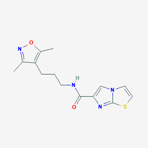 N-[3-(3,5-dimethyl-4-isoxazolyl)propyl]imidazo[2,1-b][1,3]thiazole-6-carboxamide