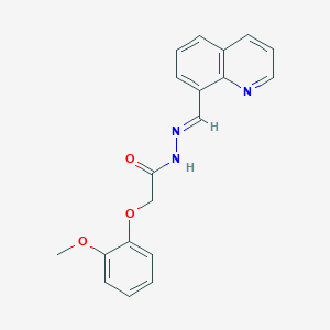 2-(2-methoxyphenoxy)-N-[(E)-quinolin-8-ylmethylideneamino]acetamide