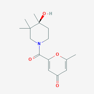 2-{[(4S*)-4-hydroxy-3,3,4-trimethylpiperidin-1-yl]carbonyl}-6-methyl-4H-pyran-4-one