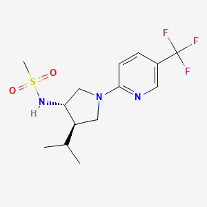 N-{(3S*,4R*)-4-isopropyl-1-[5-(trifluoromethyl)-2-pyridinyl]-3-pyrrolidinyl}methanesulfonamide