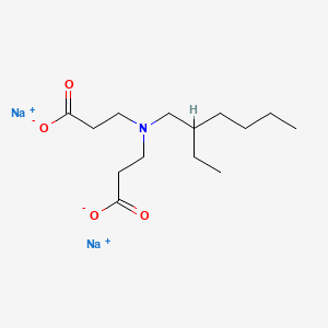molecular formula C14H25NNa2O4 B560792 N-(2-羧乙基)-N-(2-乙基己基)-β-丙氨酸钠 CAS No. 94441-92-6