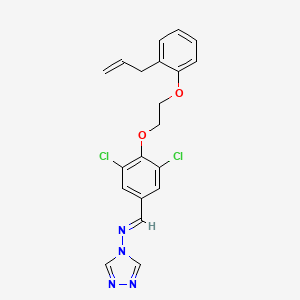 (E)-1-[3,5-dichloro-4-[2-(2-prop-2-enylphenoxy)ethoxy]phenyl]-N-(1,2,4-triazol-4-yl)methanimine