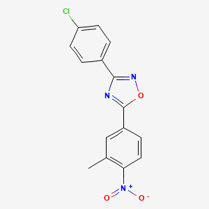 3-(4-chlorophenyl)-5-(3-methyl-4-nitrophenyl)-1,2,4-oxadiazole