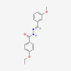 molecular formula C17H18N2O3 B5607939 4-ethoxy-N'-(3-methoxybenzylidene)benzohydrazide 