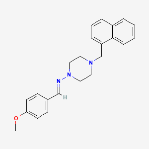 molecular formula C23H25N3O B5607967 N-(4-methoxybenzylidene)-4-(1-naphthylmethyl)-1-piperazinamine 