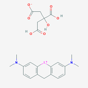 molecular formula C23H27IN2O7 B056080 3,6-dimethylaminodibenzopyriodonium Citrate CAS No. 111950-71-1