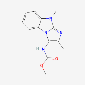 molecular formula C13H14N4O2 B5608002 methyl (2,9-dimethyl-9H-imidazo[1,2-a]benzimidazol-3-yl)carbamate 