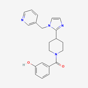 3-({4-[1-(3-pyridinylmethyl)-1H-imidazol-2-yl]-1-piperidinyl}carbonyl)phenol