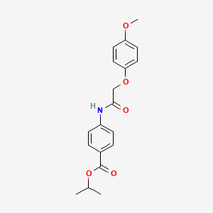 molecular formula C19H21NO5 B5608016 isopropyl 4-{[(4-methoxyphenoxy)acetyl]amino}benzoate 