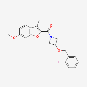 3-[(2-fluorobenzyl)oxy]-1-[(6-methoxy-3-methyl-1-benzofuran-2-yl)carbonyl]azetidine