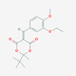 2-tert-butyl-5-[(3-ethoxy-4-methoxyphenyl)methylidene]-2-methyl-1,3-dioxane-4,6-dione