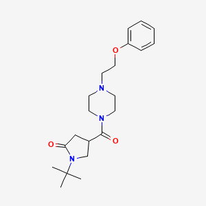 1-tert-butyl-4-{[4-(2-phenoxyethyl)-1-piperazinyl]carbonyl}-2-pyrrolidinone