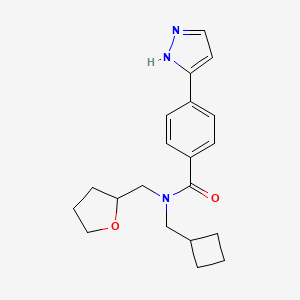 N-(cyclobutylmethyl)-4-(1H-pyrazol-3-yl)-N-(tetrahydro-2-furanylmethyl)benzamide