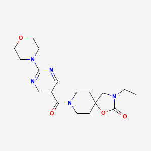 3-ethyl-8-[(2-morpholin-4-ylpyrimidin-5-yl)carbonyl]-1-oxa-3,8-diazaspiro[4.5]decan-2-one