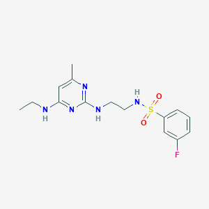 N-(2-{[4-(ethylamino)-6-methyl-2-pyrimidinyl]amino}ethyl)-3-fluorobenzenesulfonamide