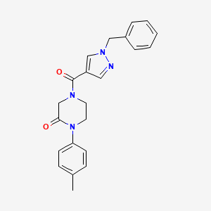 4-[(1-benzyl-1H-pyrazol-4-yl)carbonyl]-1-(4-methylphenyl)-2-piperazinone