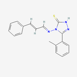 5-(2-methylphenyl)-4-[(3-phenyl-2-propen-1-ylidene)amino]-4H-1,2,4-triazole-3-thiol