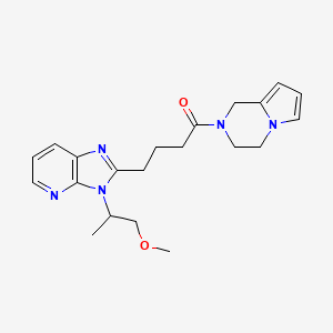 molecular formula C21H27N5O2 B5608146 2-[4-(3,4-dihydropyrrolo[1,2-a]pyrazin-2(1H)-yl)-4-oxobutyl]-3-(2-methoxy-1-methylethyl)-3H-imidazo[4,5-b]pyridine 