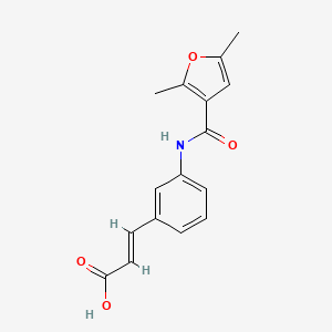 molecular formula C16H15NO4 B5608159 3-{3-[(2,5-dimethyl-3-furoyl)amino]phenyl}acrylic acid CAS No. 5826-28-8