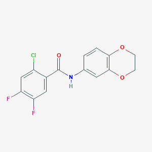 2-chloro-N-(2,3-dihydro-1,4-benzodioxin-6-yl)-4,5-difluorobenzamide