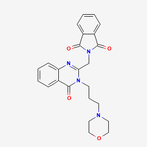 molecular formula C24H24N4O4 B5608176 2-({3-[3-(4-morpholinyl)propyl]-4-oxo-3,4-dihydro-2-quinazolinyl}methyl)-1H-isoindole-1,3(2H)-dione 