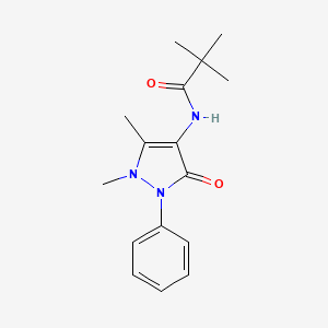 molecular formula C16H21N3O2 B5608195 N-(1,5-二甲基-3-氧代-2-苯基-2,3-二氢-1H-吡唑-4-基)-2,2-二甲基丙酰胺 