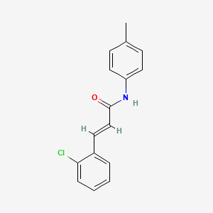 molecular formula C16H14ClNO B5608200 (2E)-3-(2-chlorophenyl)-N-(4-methylphenyl)prop-2-enamide 