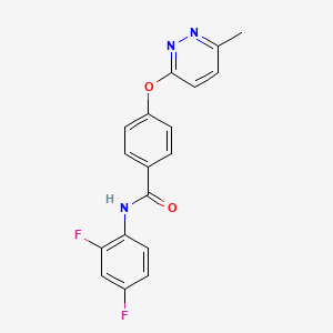 N-(2,4-difluorophenyl)-4-[(6-methyl-3-pyridazinyl)oxy]benzamide