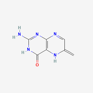 molecular formula C7H7N5O B560822 2-Amino-6-methylidene-5,6-dihydropteridin-4(1H)-one CAS No. 109292-55-9