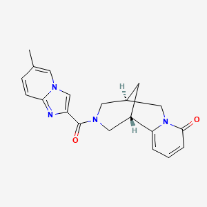 molecular formula C20H20N4O2 B5608236 (1S,9R)-11-[(6-methylimidazo[1,2-a]pyridin-2-yl)carbonyl]-7,11-diazatricyclo[7.3.1.0~2,7~]trideca-2,4-dien-6-one 